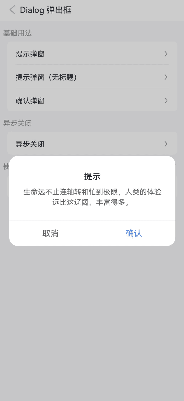 确认弹窗